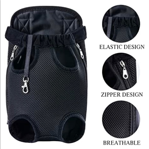 Dog Backpack Front Chest Carrier Pet Carrying Adjustable Hands Free Travel Bag - Picture 5 of 7